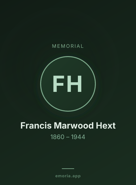 Memorial portrait of Francis Marwood Hext