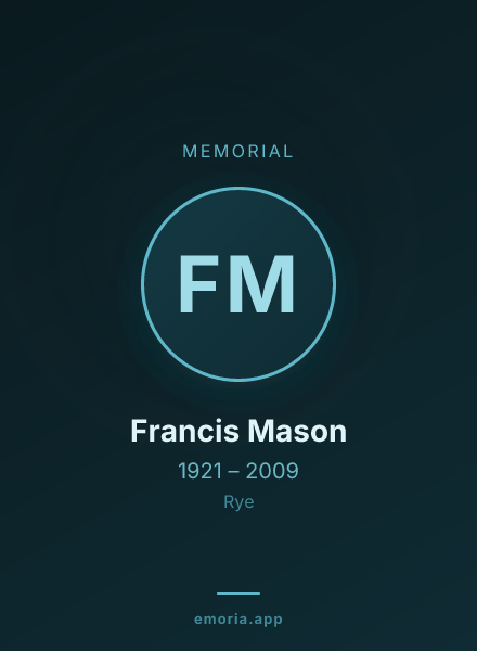 Memorial portrait of Francis Mason