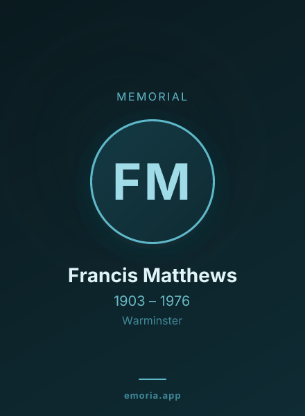 Memorial portrait of Francis Matthews