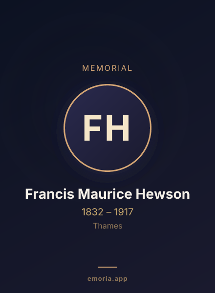 Memorial portrait of Francis Maurice Hewson