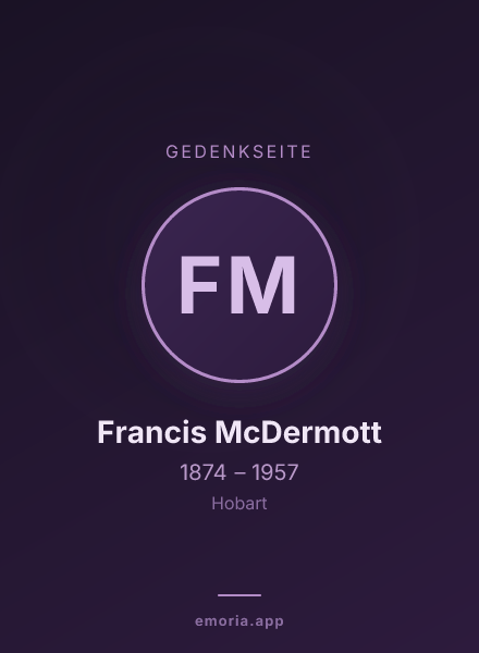 Gedenkportrait von Francis McDermott