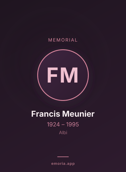 Memorial portrait of Francis Meunier