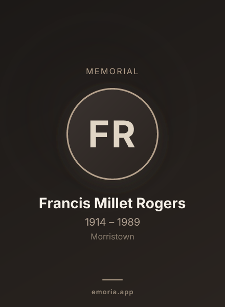 Memorial portrait of Francis Millet Rogers