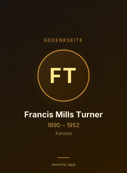 Gedenkportrait von Francis Mills Turner