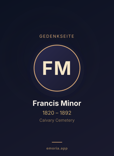 Gedenkportrait von Francis Minor
