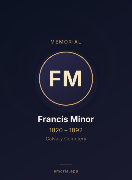 Memorial portrait of Francis Minor