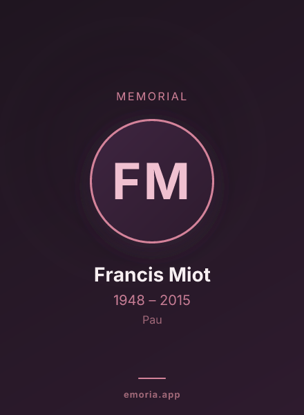 Memorial portrait of Francis Miot