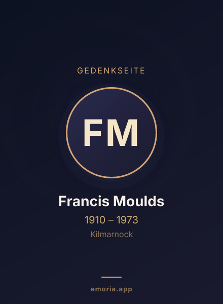 Gedenkportrait von Francis Moulds