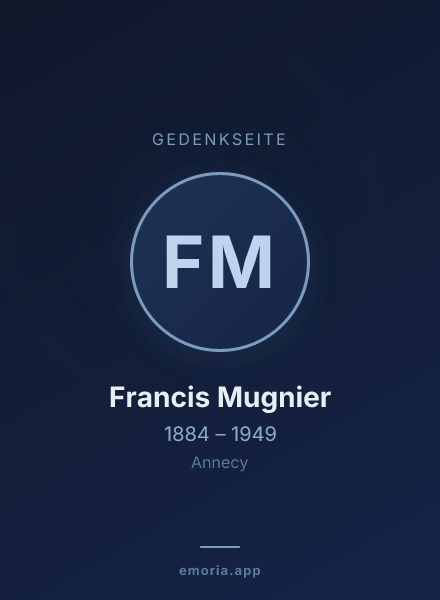 Gedenkportrait von Francis Mugnier