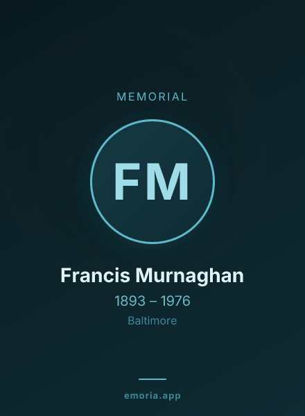 Memorial portrait of Francis Murnaghan