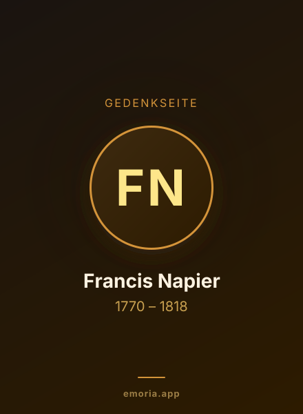 Gedenkportrait von Francis Napier