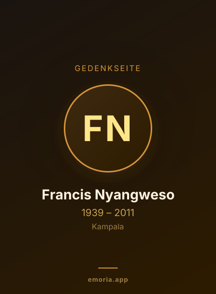 Gedenkportrait von Francis Nyangweso