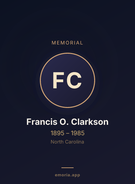 Memorial portrait of Francis O. Clarkson