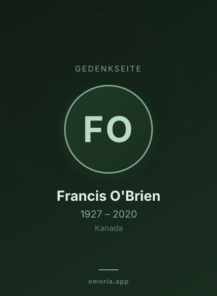 Gedenkportrait von Francis O'Brien