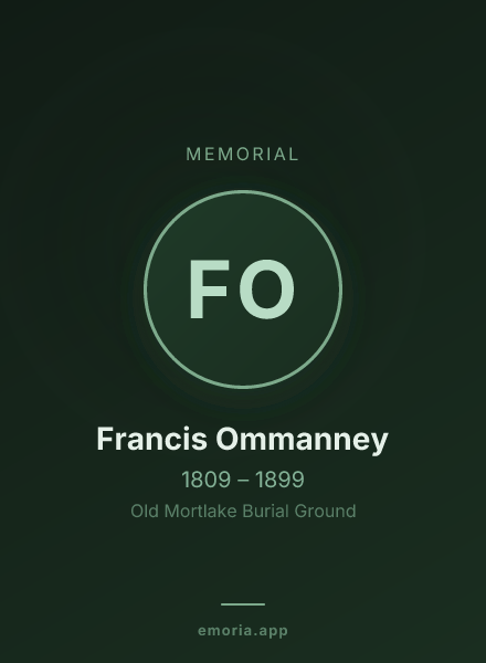 Memorial portrait of Francis Ommanney