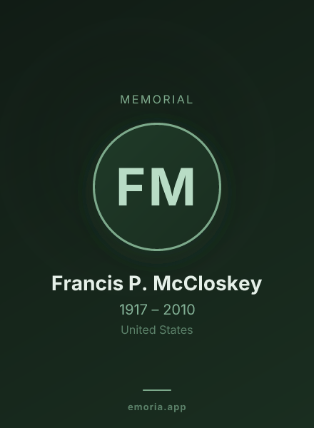 Memorial portrait of Francis P. McCloskey