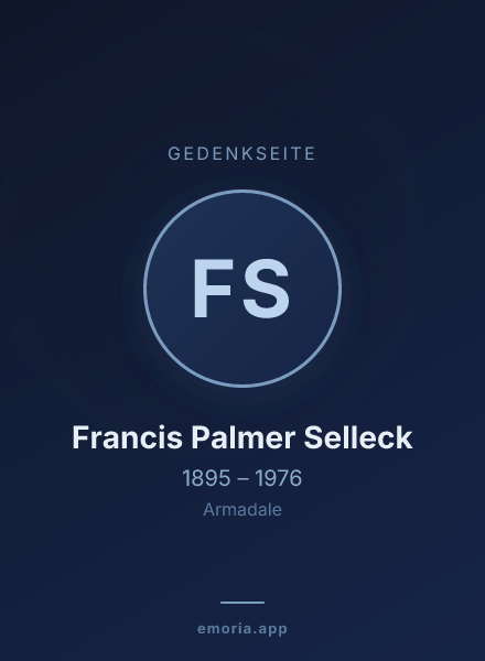 Gedenkportrait von Francis Palmer Selleck