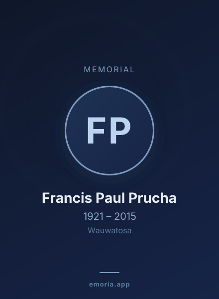 Memorial portrait of Francis Paul Prucha