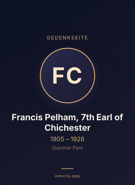 Gedenkportrait von Francis Pelham, 7th Earl of Chichester