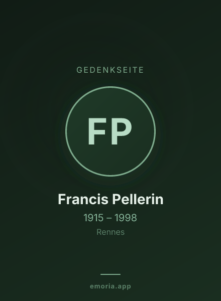 Gedenkportrait von Francis Pellerin