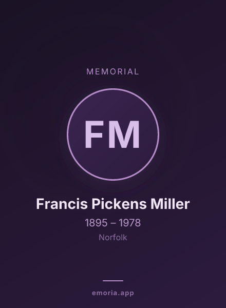Memorial portrait of Francis Pickens Miller