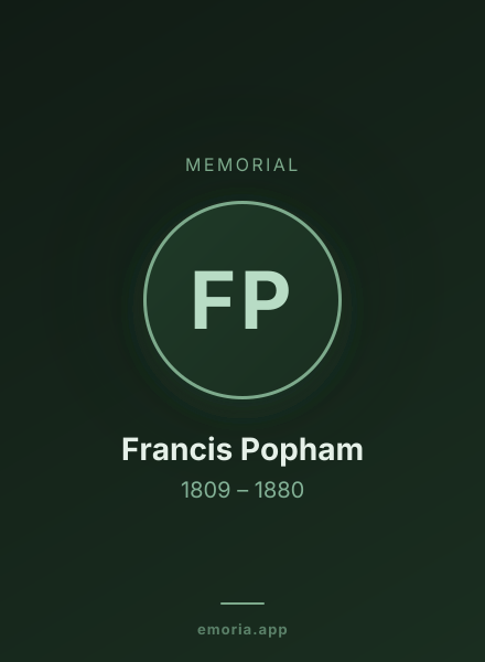 Memorial portrait of Francis Popham