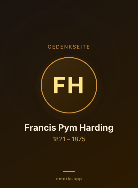Gedenkportrait von Francis Pym Harding