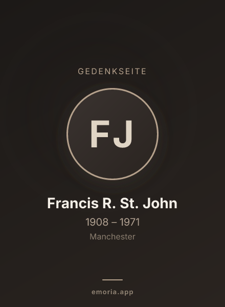 Gedenkportrait von Francis R. St. John
