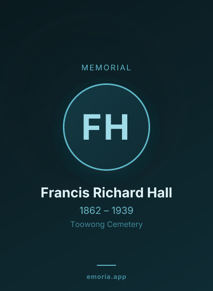 Memorial portrait of Francis Richard Hall