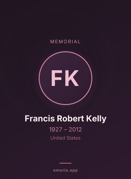 Memorial portrait of Francis Robert Kelly