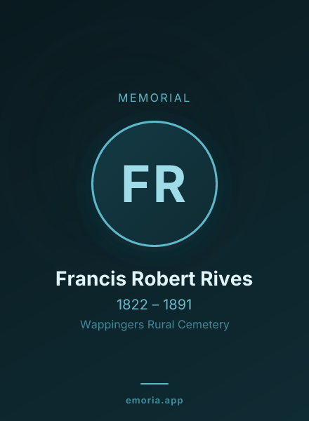 Memorial portrait of Francis Robert Rives