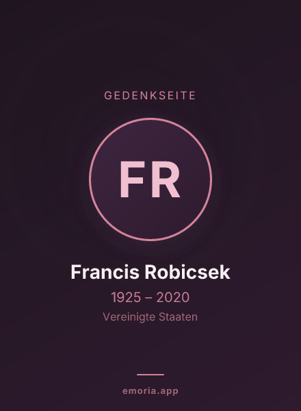 Gedenkportrait von Francis Robicsek