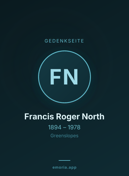 Gedenkportrait von Francis Roger North