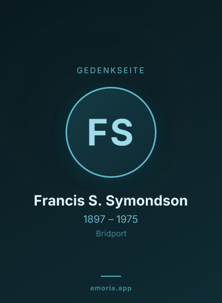 Gedenkportrait von Francis S. Symondson