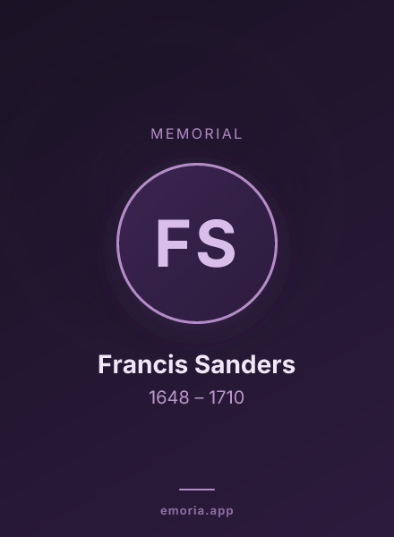 Memorial portrait of Francis Sanders