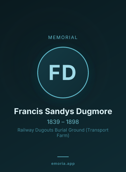 Memorial portrait of Francis Sandys Dugmore