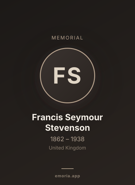 Memorial portrait of Francis Seymour Stevenson