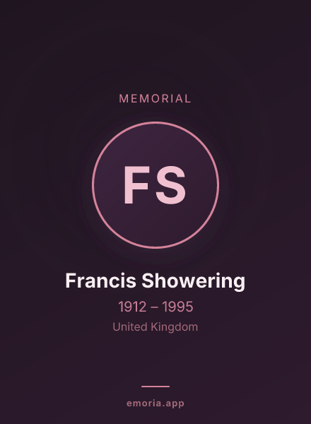 Memorial portrait of Francis Showering