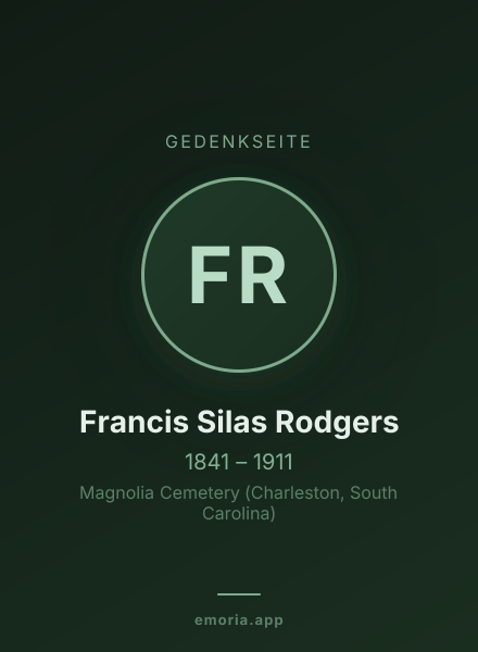 Gedenkportrait von Francis Silas Rodgers