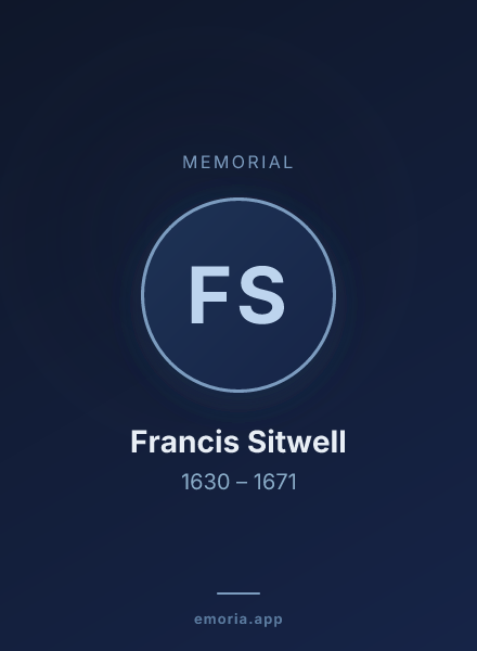 Memorial portrait of Francis Sitwell