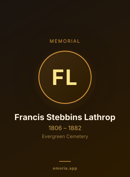 Memorial portrait of Francis Stebbins Lathrop