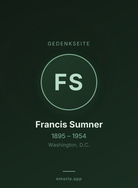 Gedenkportrait von Francis Sumner