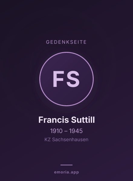 Gedenkportrait von Francis Suttill