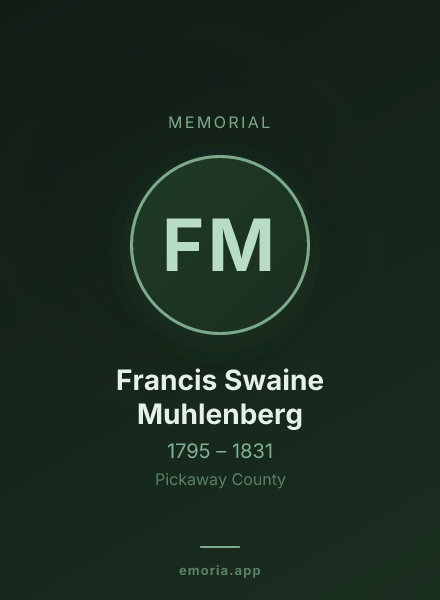 Memorial portrait of Francis Swaine Muhlenberg