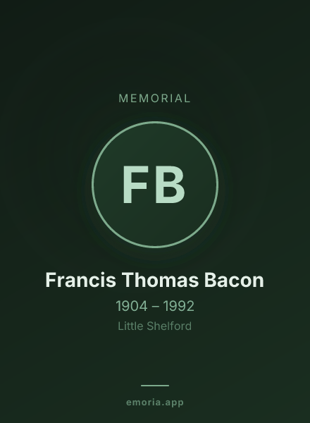 Memorial portrait of Francis Thomas Bacon
