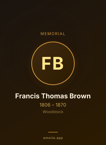 Memorial portrait of Francis Thomas Brown