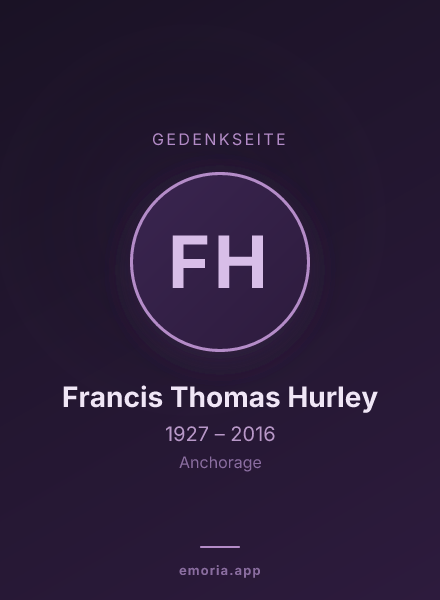 Gedenkportrait von Francis Thomas Hurley