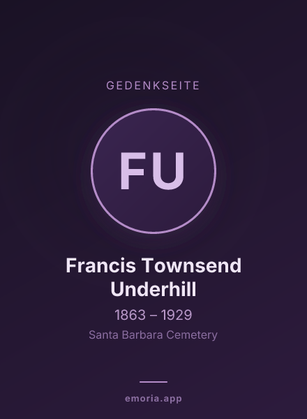 Gedenkportrait von Francis Townsend Underhill