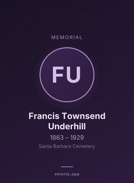 Memorial portrait of Francis Townsend Underhill