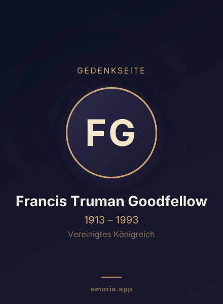 Gedenkportrait von Francis Truman Goodfellow